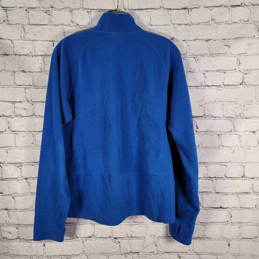 The North Face Fleece Pullover Mens Small Blue Excellent Quarter Zip‎ Thumbholes